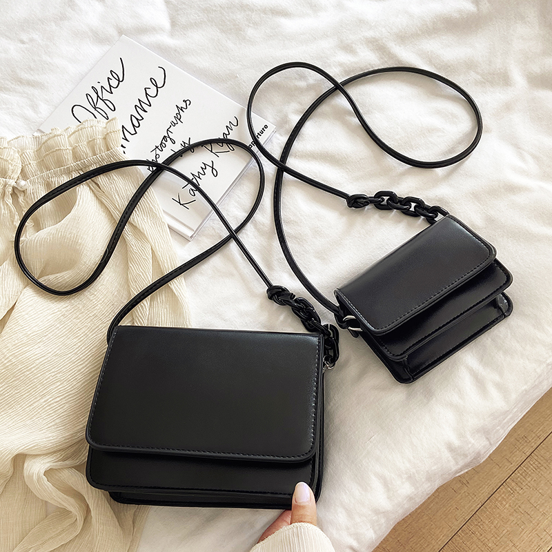 Túi xách màu trơn thiết kế đơn giản phong cách thời trang xinh xắn cho nữ