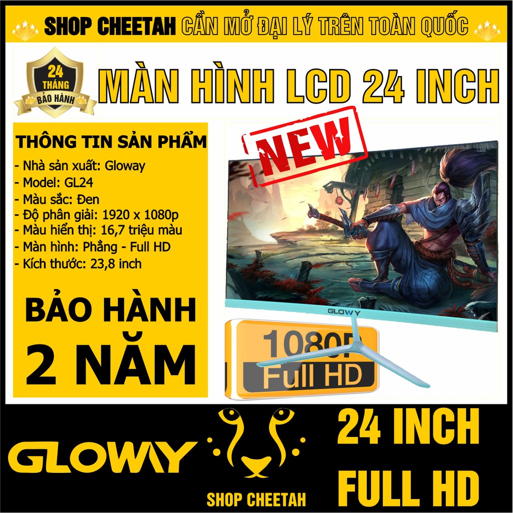 Màn hình LCD Gloway 24 inch - Full HD 1920 x 1080P - Chính hãng – Bảo hành 24 tháng