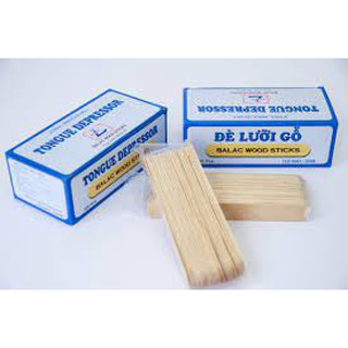 Que gỗ đè lưỡi tiệt trùng hỗ trợ wax tẩy lông 1 hộp 100 que