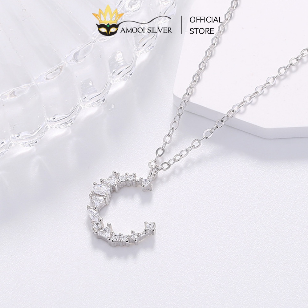 Dây chuyền bạc S925 mặt trăng - Amooi Silver AD03