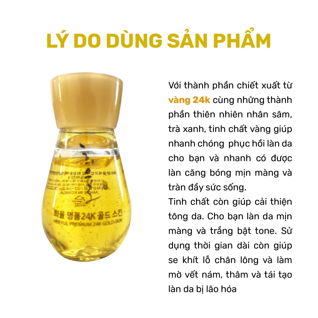 Tinh chất dưỡng da vàng 24K cao cấp Lebelage Hee Yul Premium Gold Essence dưỡng ẩm dưỡng trắng chống lão hóa 30ml