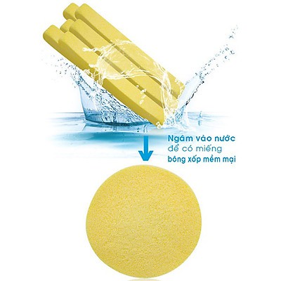 Bông Mút Bọt Biển Rửa Mặt Dạng Nén Chivey