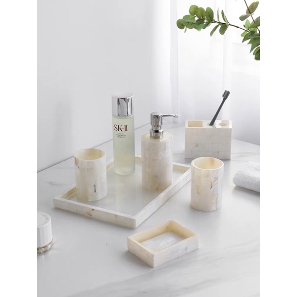 Bộ đồ dùng phòng tắm Natural shell phong cách hiện đại sang chảnh