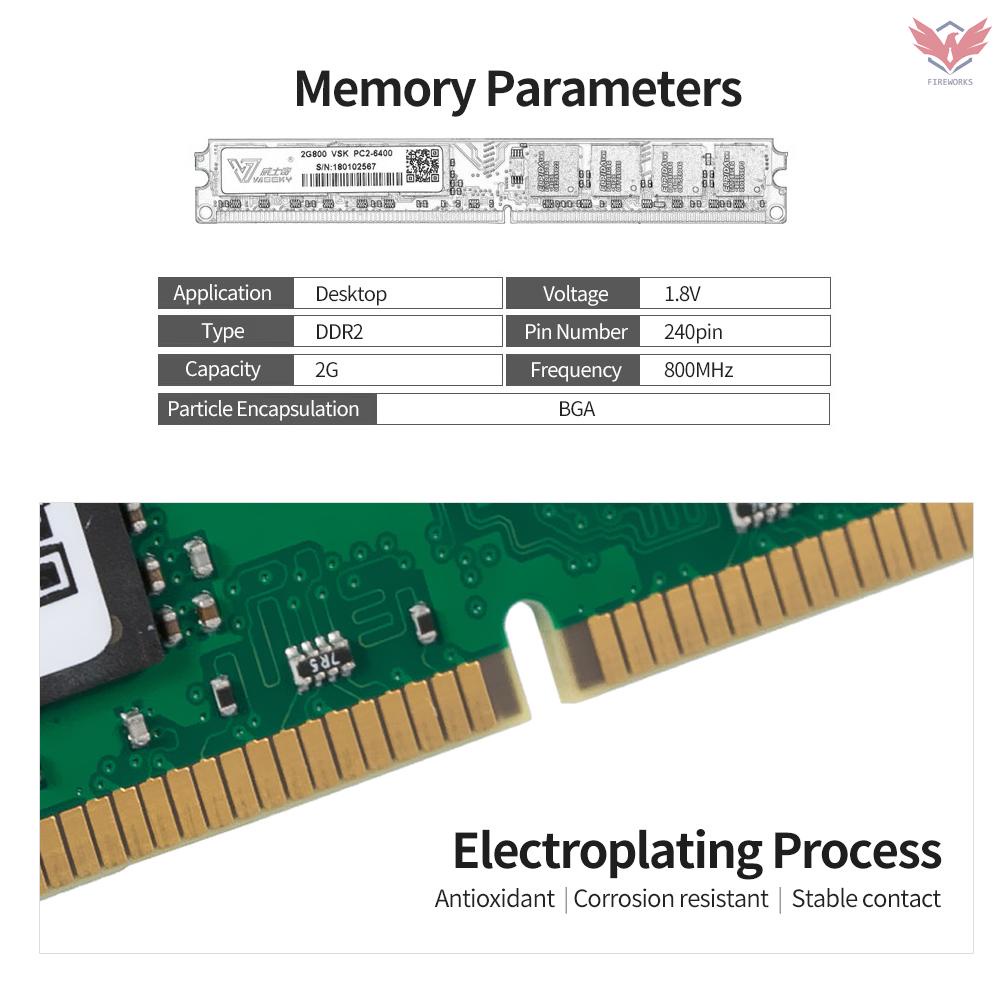Bộ Nhớ Fir Vaseky 2g Ddr2 800 2g Ddr2 800mhz Tốc Độ Cao Không Gây Tiếng Ồn | BigBuy360 - bigbuy360.vn