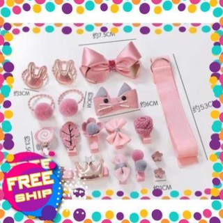 Ninikids: Set 18 món: kẹp tóc và chun buộc tóc cho bé/