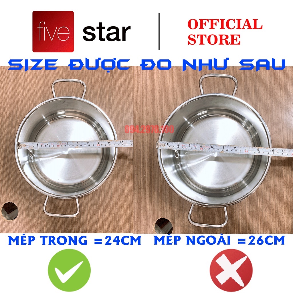 Nắp Kính Fivestar Dùng Cho Nồi Và Chảo 16/18/20/24cm/26cm/28cm/30/32cm - nắp đậy vung nồi và chảo