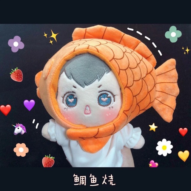Mũ bánh cá cho doll 15,20cm