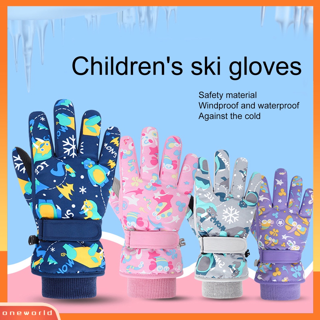 |Bộ Đồ Bơi Một Mảnh Dành Cho Nữ| 1 Đôi Găng Tay Giữ Ấm Chống Gió Chống Thấm Nước Họa Tiết Hoạt Hình Dễ Thương Cho Bé