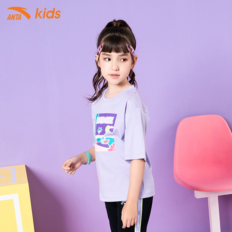 Áo phông bé gái Anta Kids W362128158-2