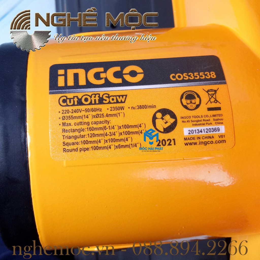 Máy cắt sắt hiệu INGCO COS35538 cs 2350W