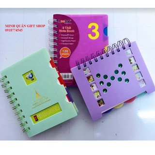 SỔ TAY GHI CHÚ A6 LÒ XO - NOTE BOOK 3 tab
