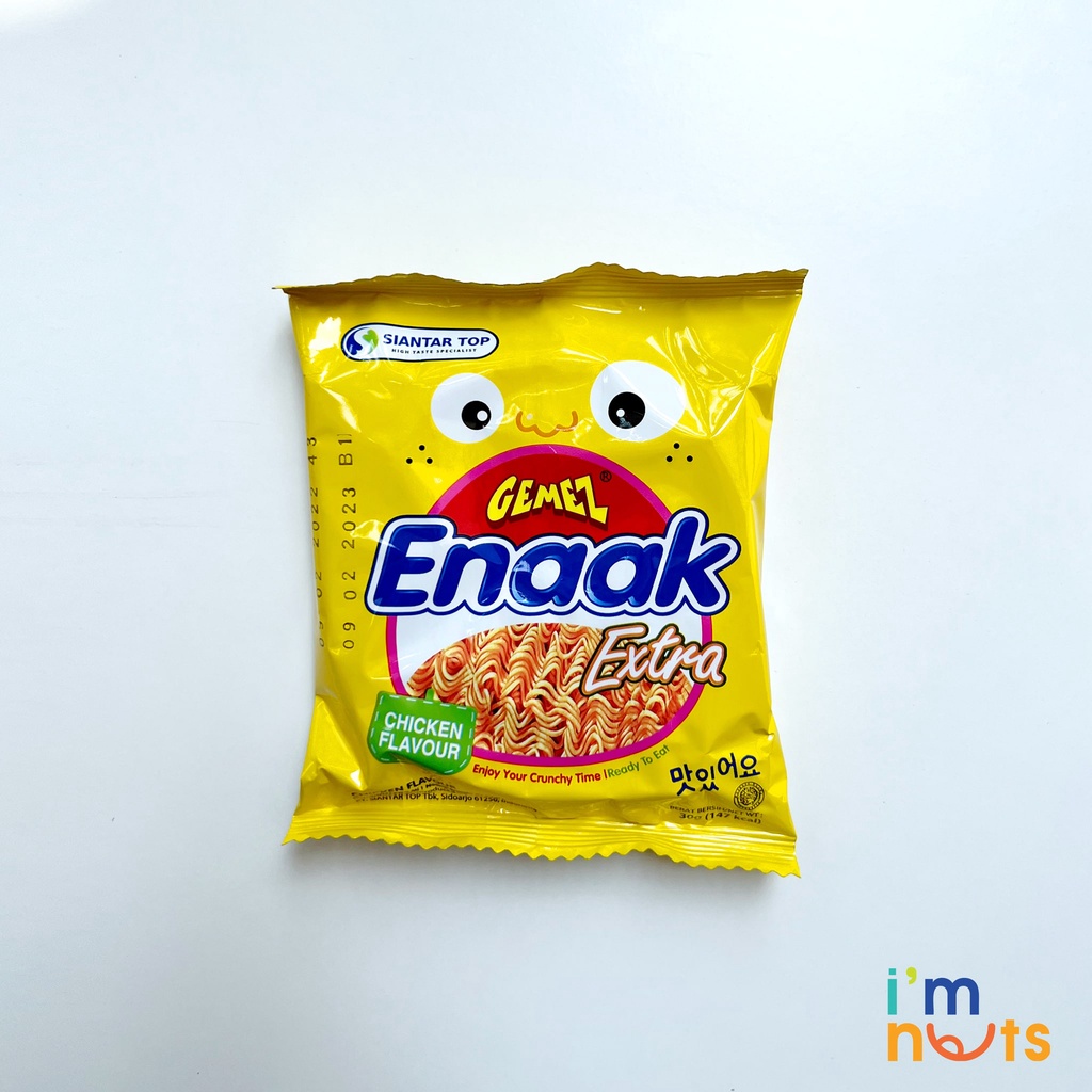 Snack mì trẻ em Enaak Indonesia vị gà truyền thống thùng 24 gói x 30g