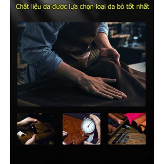 Ốp lưng da bò vân mil iPhone 14 pro max cao cấp