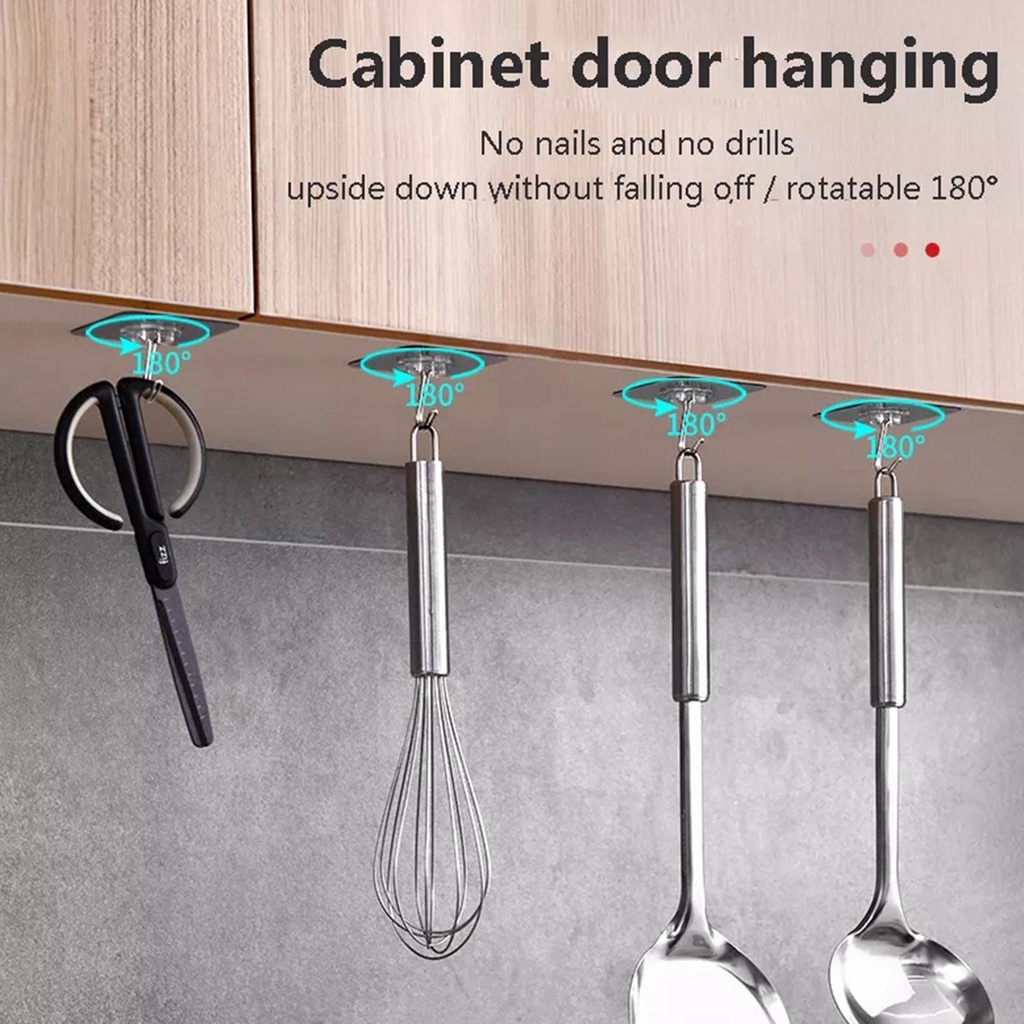 Móc Treo Đồ Dán Tường R0B2 Trong Suốt Không Cần Đục Lỗ