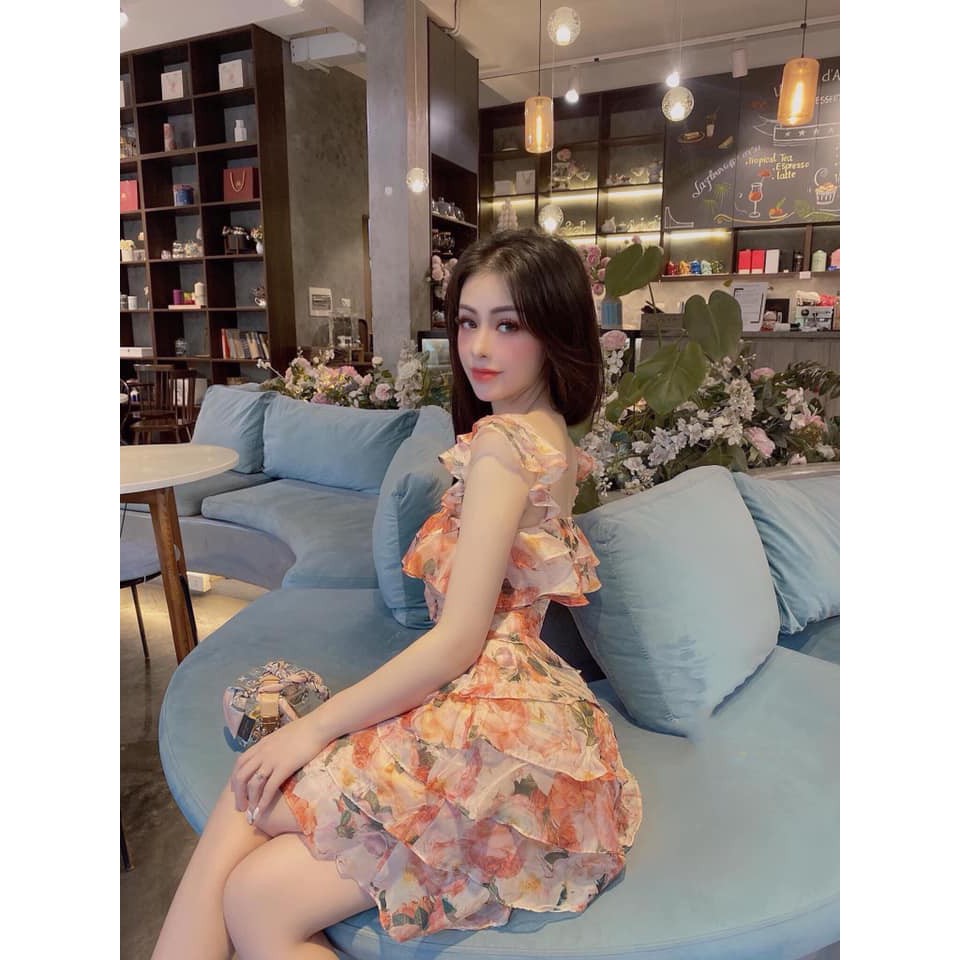 Váy hoa bèo tầng