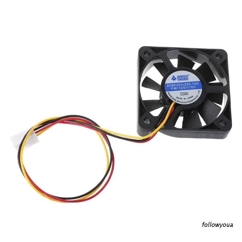 Quạt Làm Mát Mini 50mmx50mmx10mm DC 12V 3Pin 9 Cánh 5010