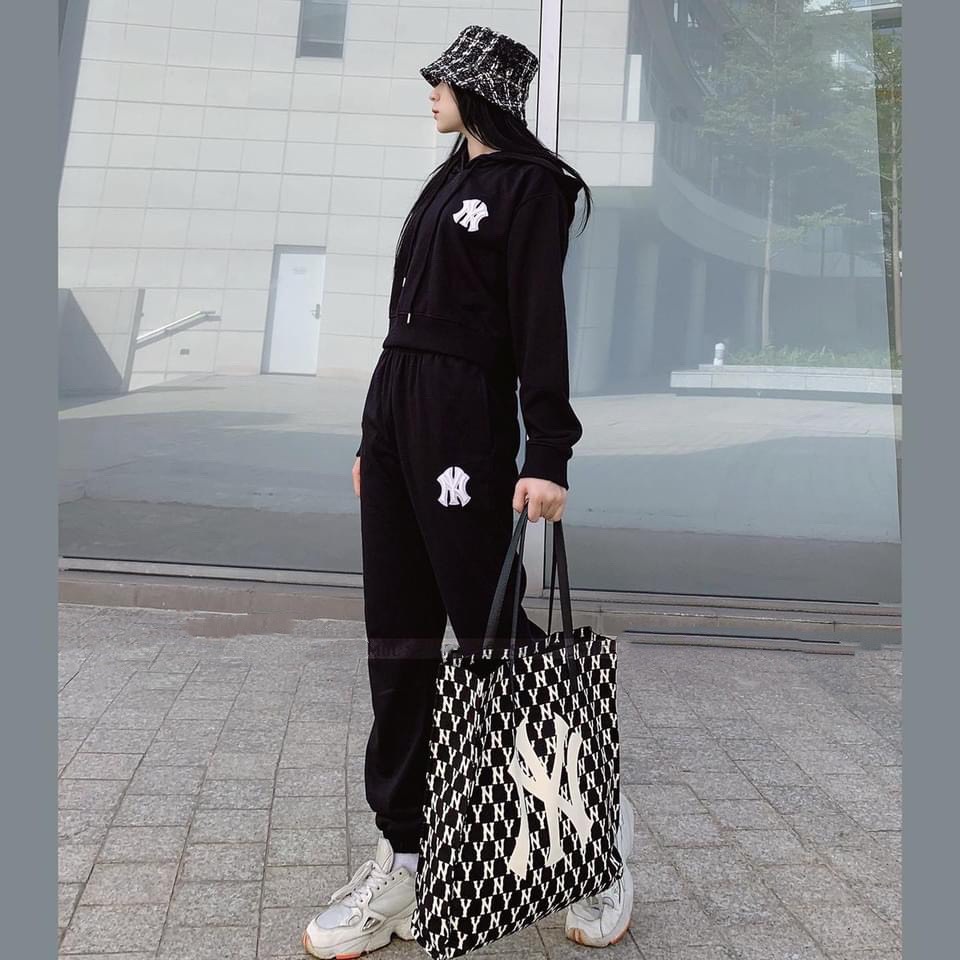Bộ nỉ hoodie NY set bộ nỉ nữ dài thể thao thu đông DBNU05