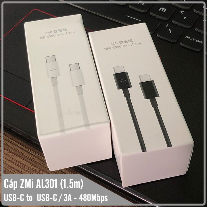 FREESHIP ĐƠN 99K_Cáp ZMI Type-C 2 đầu USB-C dài 1m5 - AL301