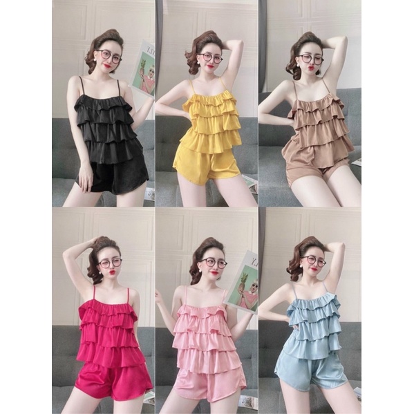 Bộ 2 Dây Tầng Lụa Satin