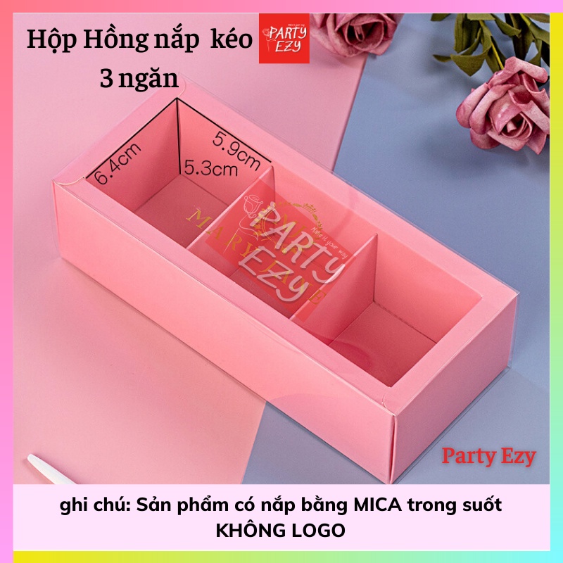 HỘP HỒNG 3 NGĂN,9 NGĂN,NẮP MICA TRONG SUỐT- HỘP ĐỰNG BÁNH KẸO XINH XẮN