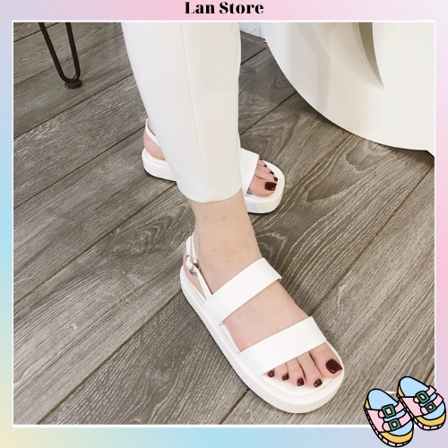 Sandal quai ngang nữ đế bằng quai hậu đế nhẹ đi êm chân đi học đi chơi - Mã SD58