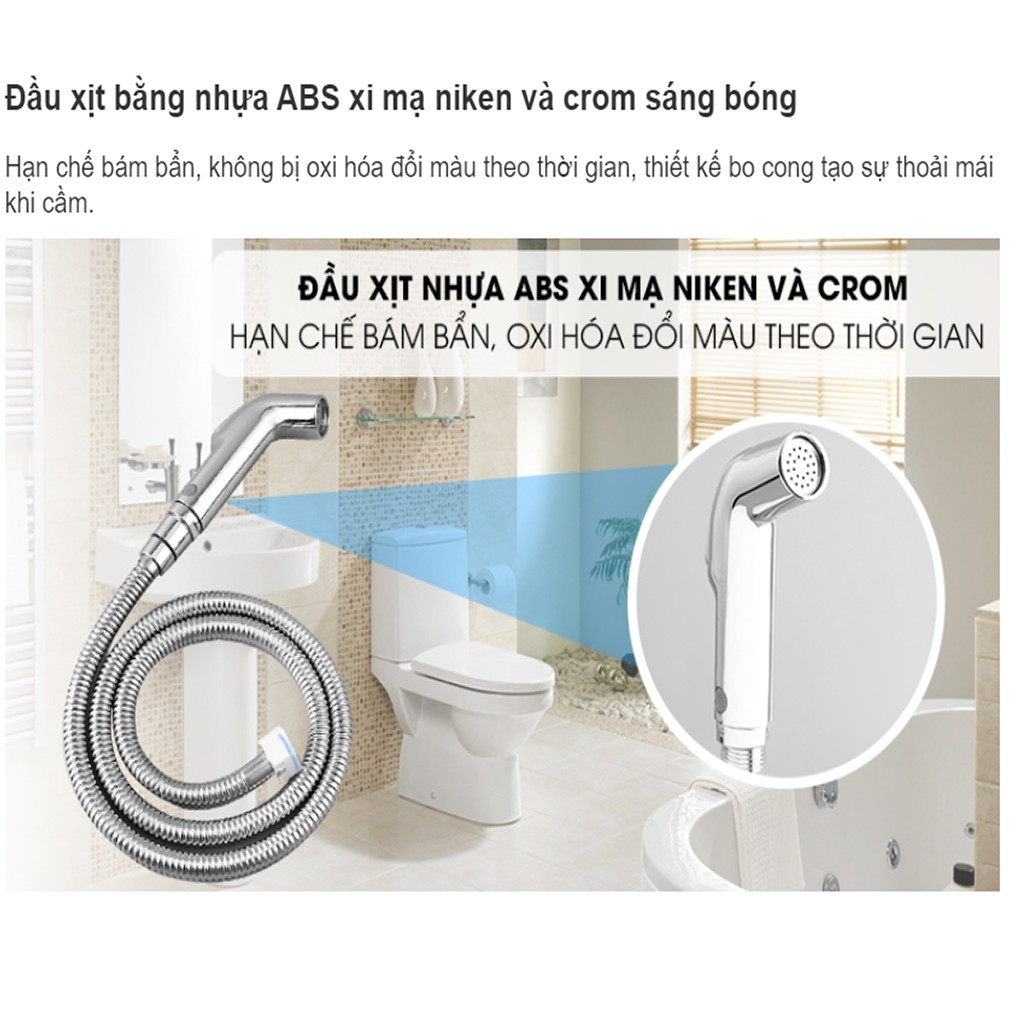 Vòi xịt vệ sinh Eurover PLE-095X lực phun mạnh đánh bay vết bẩn