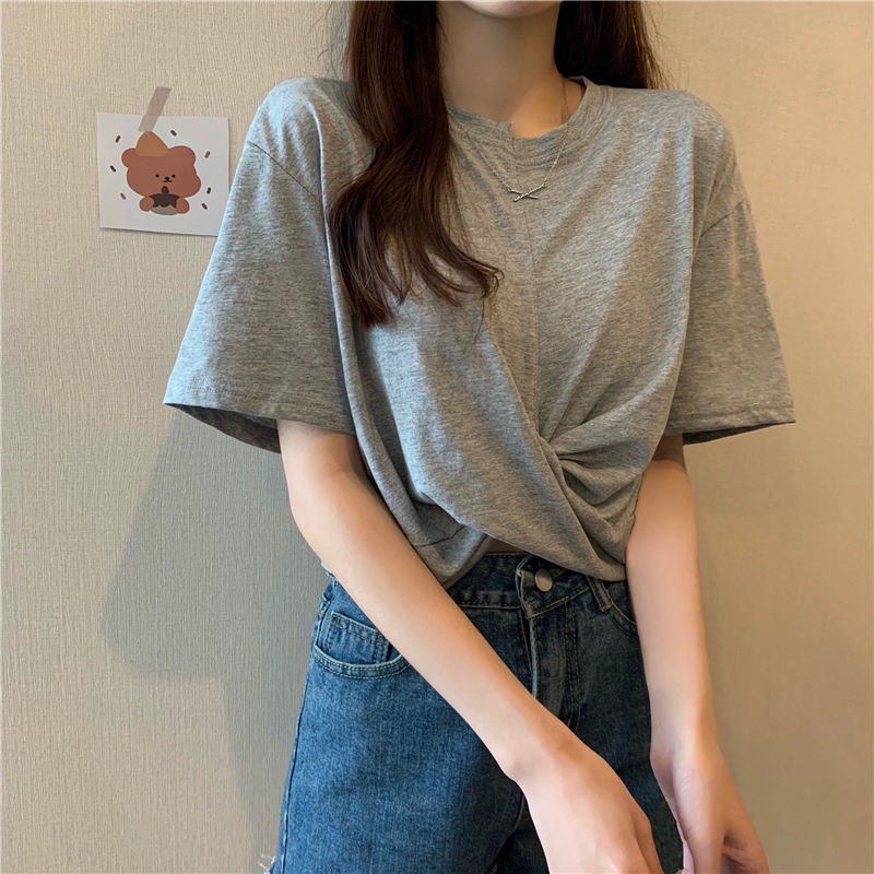 Áo thun lửng JL-TX-12 tay ngắn lưng cao thời trang dễ phối đồ