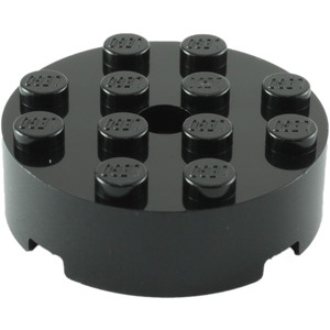 Gạch lẻ LEGO chính hãng Brick 4 x 4 Round with Hole (87081)