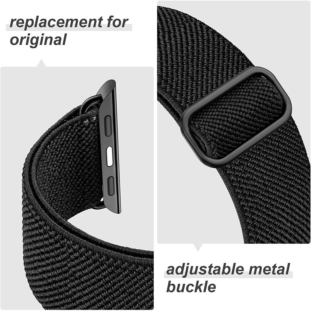 Dây Đeo Đồng Hồ iWatch 44mm 40mm 42mm 38mm Series 6 5 SE 4 3 2 1 Bằng Nylon Bện Cao Cấp