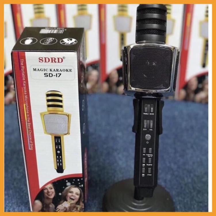 [ GIÁ GỐC ] Micro Karaoke Bluetooth SDRD SD-17 Loại 1 Âm Thanh Chuẩn, Hát Hay (SDRD SD17)