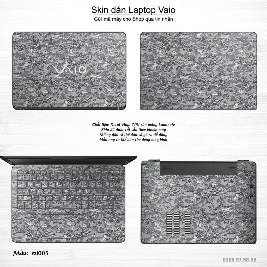 Skin dán Laptop Sony Vaio in hình rằn ri _nhiều mẫu 5 (inbox mã máy cho Shop)