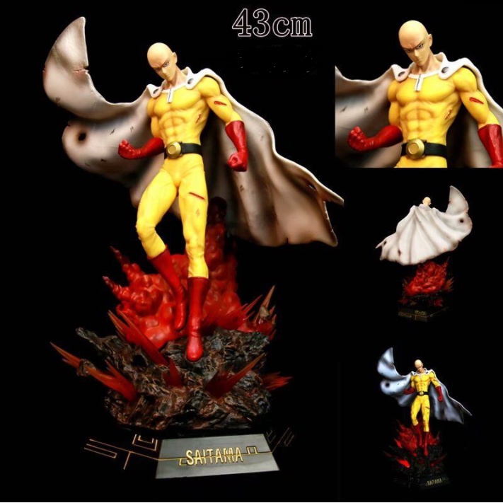 (Hết hàng) Mô hình Saitama chiến đấu lửa one punch man chất lượng cao 43cm