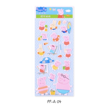 Sticker 3D chống thấm HEO PEPPA dán cho bé đồ chơi dán giải trí vui vẻ