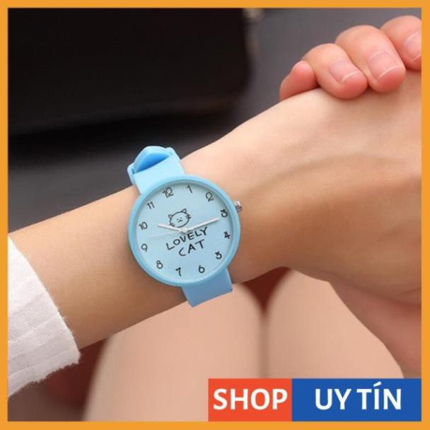 [Hàng Cao Cấp] Đồng hồ nữ mèo Lovely Cat dây silicon 5 màu xinh xắn | BigBuy360 - bigbuy360.vn