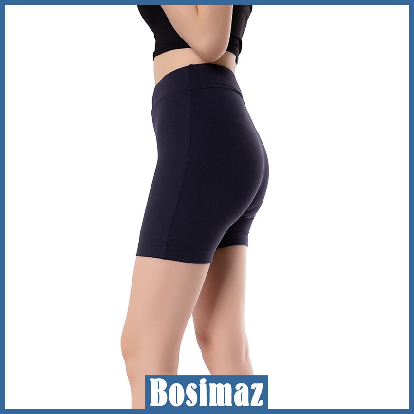 Quần Legging Nữ Bosimaz MS343 đùi không túi màu xanh navy cao cấp, thun co giãn 4 chiều, vải đẹp dày, thoáng mát.