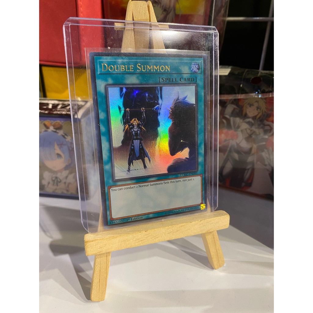 Lá bài thẻ bài Yugioh Double Summon – Ultra Rare - Tặng bọc bài nhựa bảo quản
