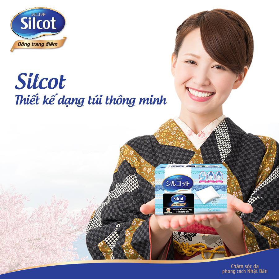 Bông tẩy trang Silcot NHẬT BẢN (hộp 82 miếng)