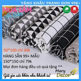 Vải phông nền kẻ caro, vân gỗ, vân báo chí chụp ảnh sản phẩm nhiều kích thước