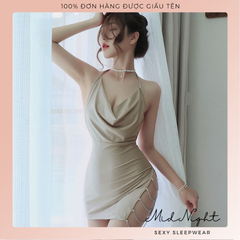 Váy Ngủ Sexy Gợi Cảm Cho Nữ Phong Cách Luxury - Đồ Lót Quyến Rũ Chất Liệu Ren Xuyên Thấu Khiêu Gợi Mid Night Sexy | BigBuy360 - bigbuy360.vn