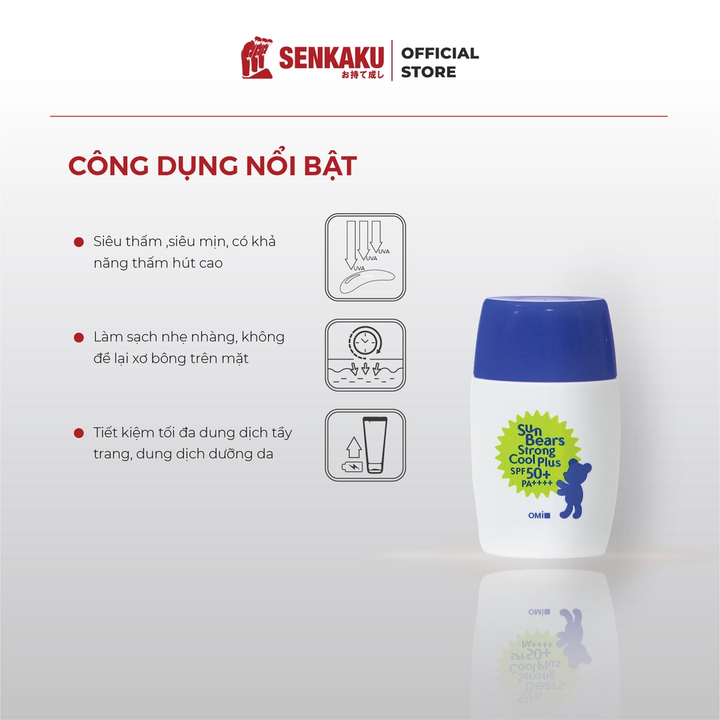Kem Chống Nắng Omi Sun Bears nhật bản SPF 50+ | BigBuy360 - bigbuy360.vn