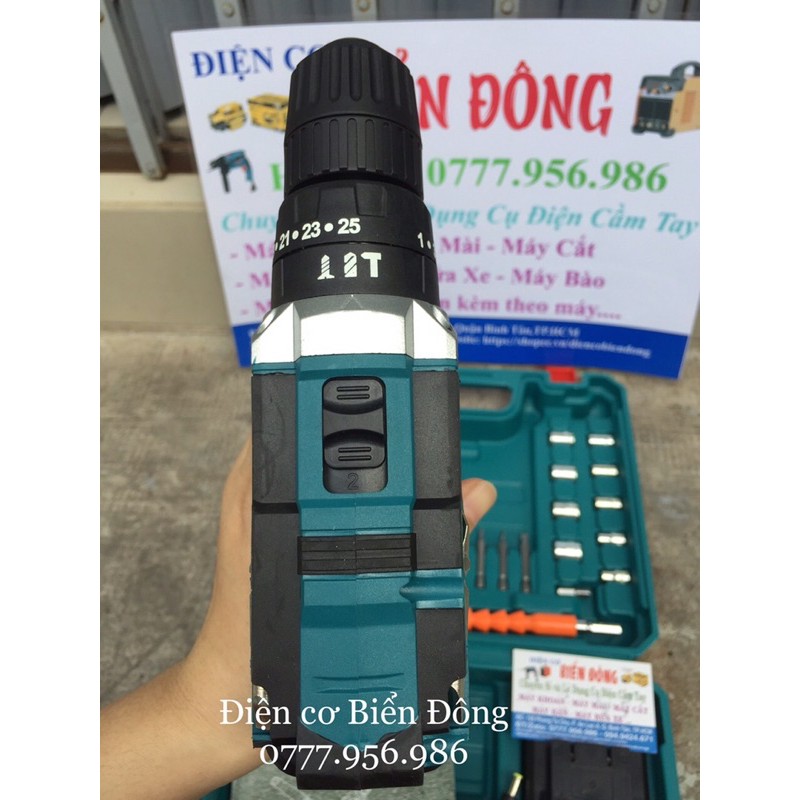 Máy khoan pin 🔥FREESHIP🔥 Tặng đầy đủ phụ kiện Máy khoan pin Bêtông cầm tay MAKTIA 36V Thái Lan