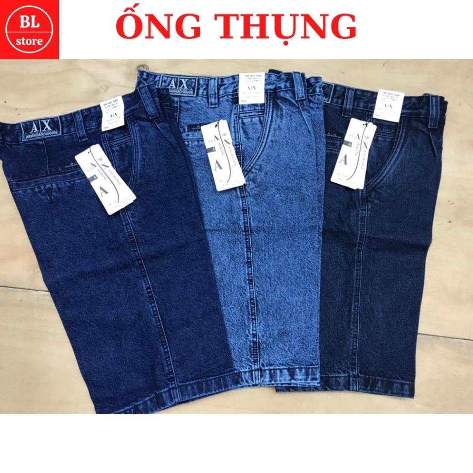 Quần bò ngố nam trung niên ống thụng ống đứng, quần sooc jean nam trung tuổi cao cấp bền đẹp !