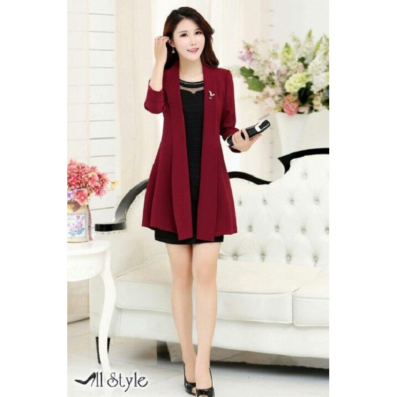 Áo khoác vest nữ form dài | BigBuy360 - bigbuy360.vn