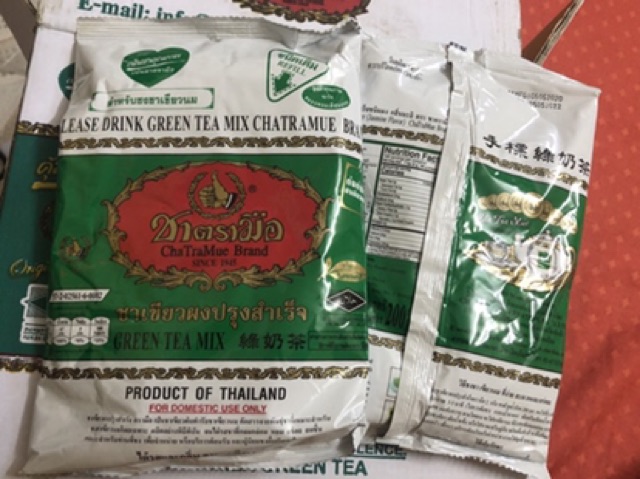 Sỉ 1 Thùng Trà Sữa Thái Lan Xanh/ 1 thùng Trà Xanh Thái Lan 12 gói