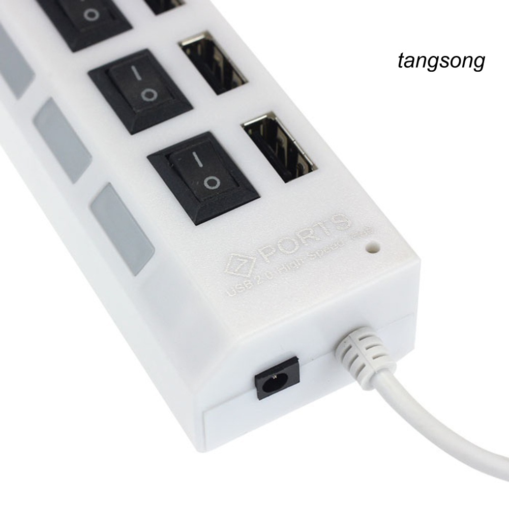 Đầu Chia 7 Cổng Usb 2.0 Có Đèn Led