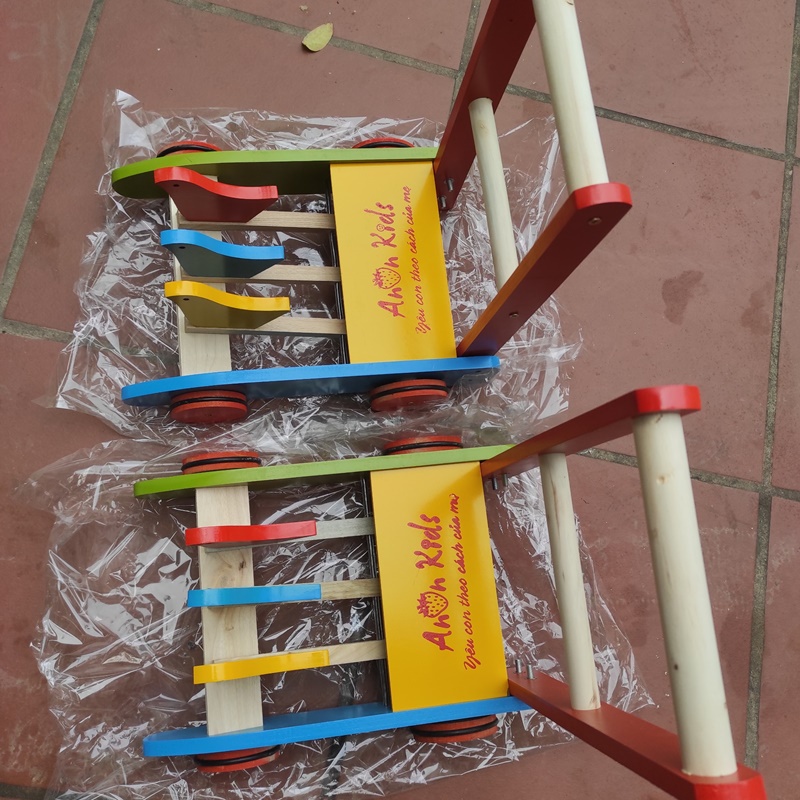 (Xưởng Sx - tuyển sỉ) Xe tập đi gỗ cao cấp - xe gà tập đi hình con gà cho bé SIÊU chắc chắn