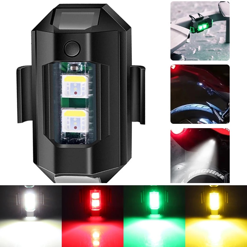 Mới Đèn LED Tín Hiệu Cảnh Báo An Toàn Cho Xe Máy / Xe Đạp