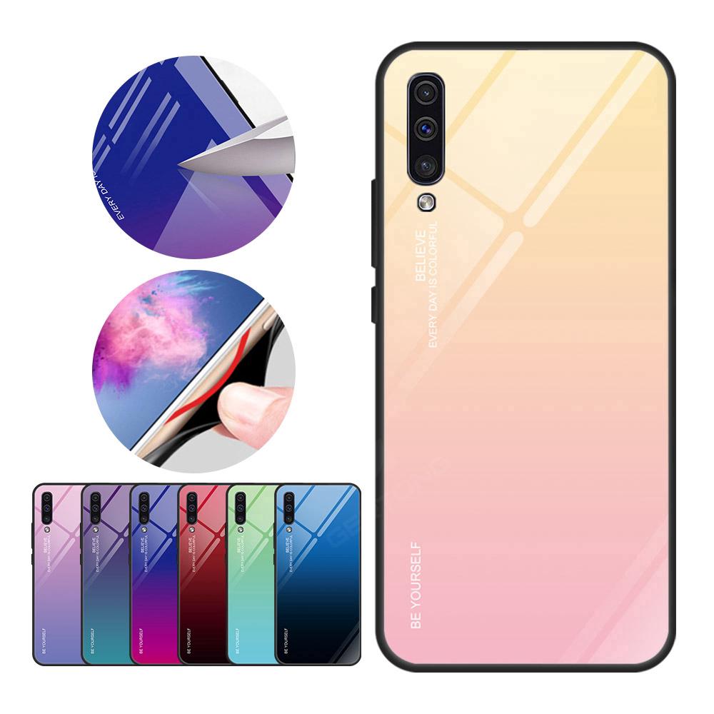 Ốp điện thoại kính cường lực chống sốc nhiều màu tùy chọn cho Samsung A6/A6Plus/A8/A50/A7 (2018) A5/A7 (2017)