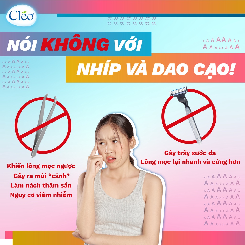 Combo 02 Kem Tẩy Lông Cho Da Nhạy Cảm Cleo Avocado Hair Removal Cream Sensitive Skin 50g