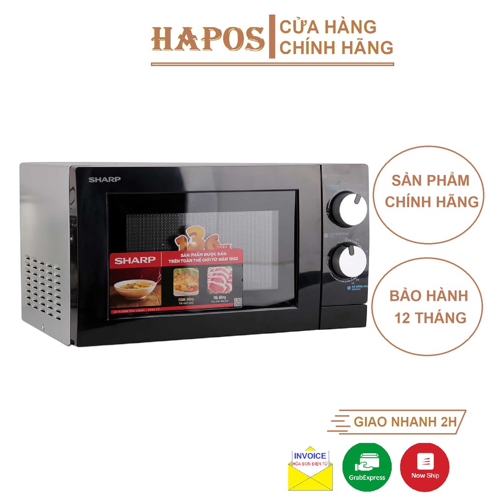 [Mã ELHADEV giảm 4% đơn 300K] Lò Vi Sóng Sharp R-208VN-WS (20L) - Hàng Chính Hãng